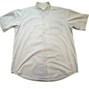 Cabelas Mens Gray Short Sleeve Button Up Shirt Outdoor‎ Gear Size L
